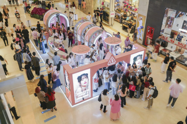 Grand launching brand makeup Korea, 3CE, di 3CE Pink Space Central Park Mall, Jakarta Barat, Selasa (4/2/2025). Foto: Dok. 3CE