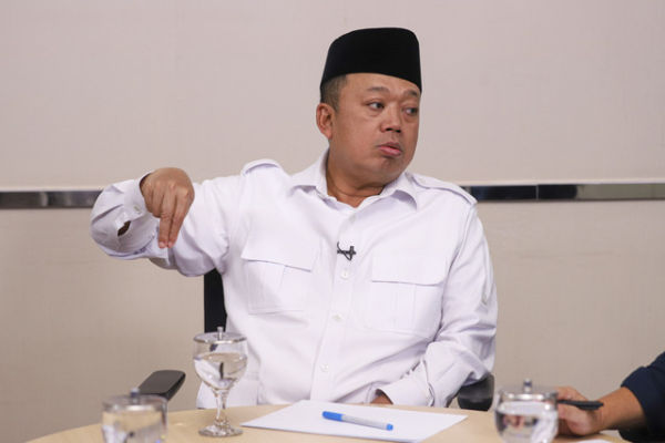 Menteri Agraria dan Tata Ruang Nusron Wahid menjawab pertanyaan pemimpin Redaksi kumparan dan VP of Content Strategy & Innovation kumparan Ikhwanul Habibi saat Program Info A1 kumparan di Jakarta, Jumat (7/2/2025). Foto: Iqbal Firdaus/kumparan