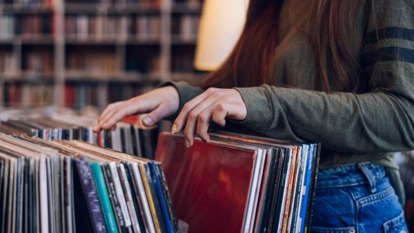 Gen Z woman boomer hobby collecting vinyl records