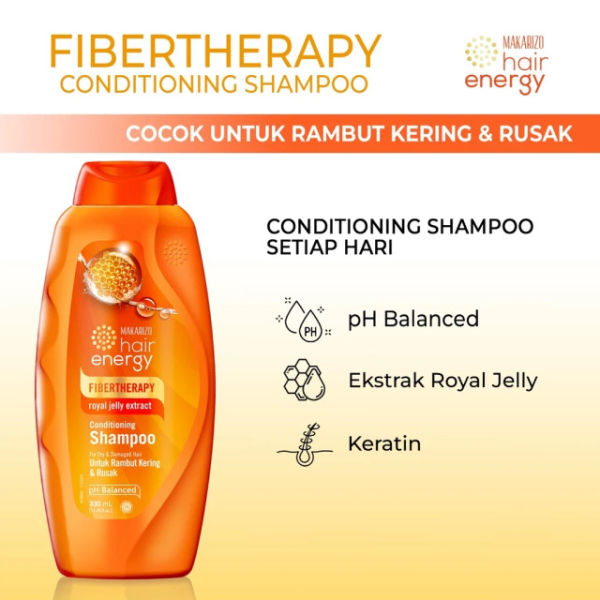 Shampoo Makarizo untuk rambut kering dan mengembang. Sumber: Shoope/ Makarizo Official Shop