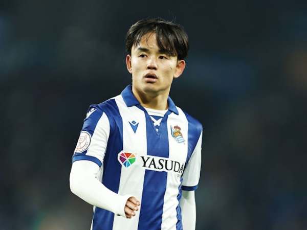 Real Sociedad's Take Kubo in action on January 16, 2025