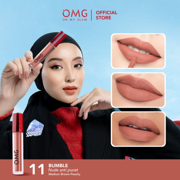 OMG Oh My Glam Matte Kiss Lip Cream Shade Nomor 11 -Bumble. Sumber: omgbeauty.com