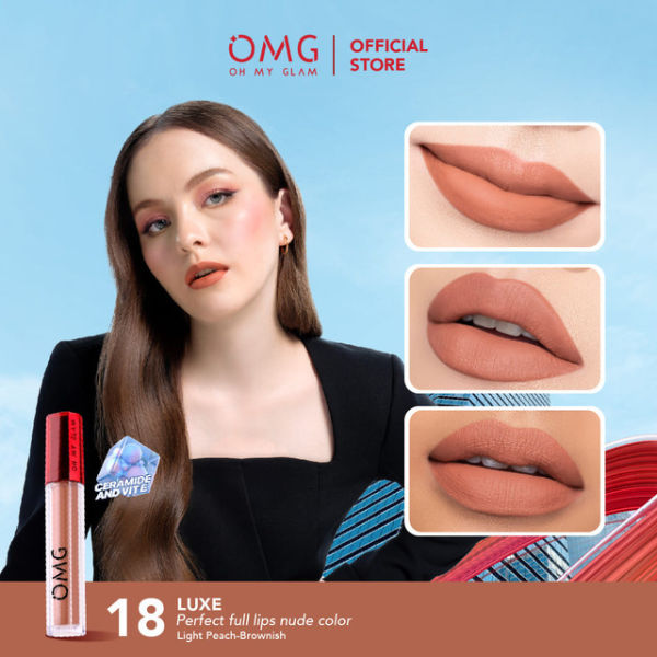 OMG Oh My Glam Matte Kiss Lip Cream Shade Nomor 18 - Luxe. Sumber: omgbeauty.com