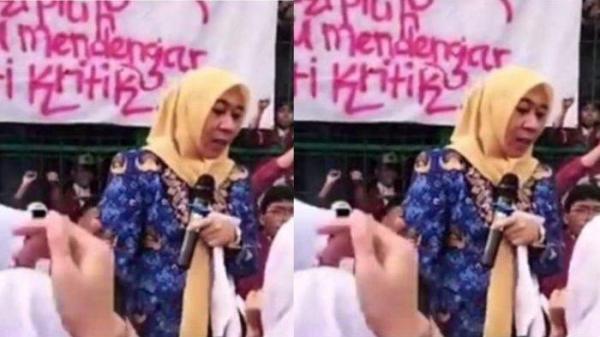 KEPSEK DIDEMO DICOPOT - Kepala Sekolah (Kepsek) MAN 2 Kota Bekasi Nina Indriana didemo ratusan siswanya pada Senin (17/2/2025). Kini ia pun dicopot dari jabatannya setelah videonya didemo ratusan siswanya viral di media sosial.