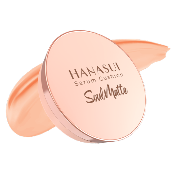 Foto Hanasui Serum Cushion Soulmatte 104 Pinkish untuk rekomendasi shade cushion hanasui untuk kulit kuning langsat. Sumber: www. hanasui.id