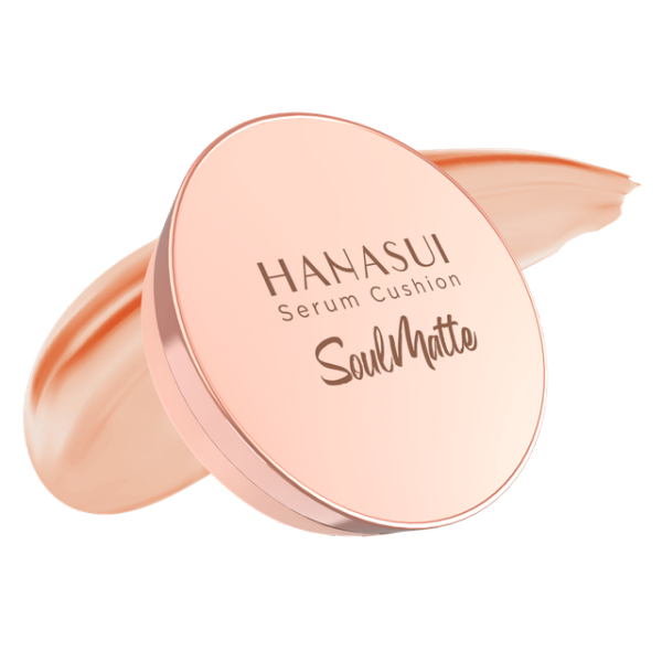 Foto Hanasui Serum Cushion Soulmatte 108 Creamy Beige untuk rekomendasi shade cushion hanasui untuk kulit kuning langsat. Sumber: www. hanasui.id