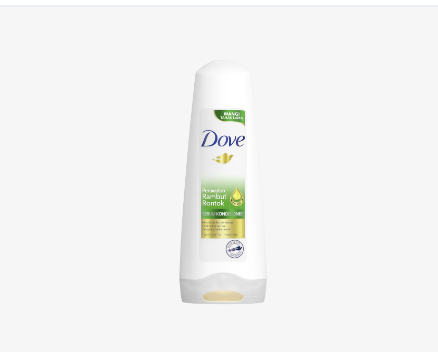 rekomendasi conditioner untuk rambut rontok dan ketombe. Produk adalah Dove Perawatan Rambut Rontok Serum Conditioner. Sumber: dove.com