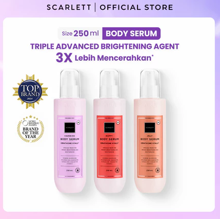 body serum yang cepat memutihkan kulit. Foto adalah Scarlet Loving Body Serum. Sumber: Shopee/Scarlett Whitening Official Shop