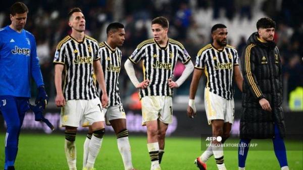 Reaksi kecewa para pemain Juventus di penghujung pertandingan sepak bola Serie A Italia Juventus vs Udinese pada 12 Februari 2024 di “Stadion Allianz” di Turin.
MARCO BERTORELLO / AFP