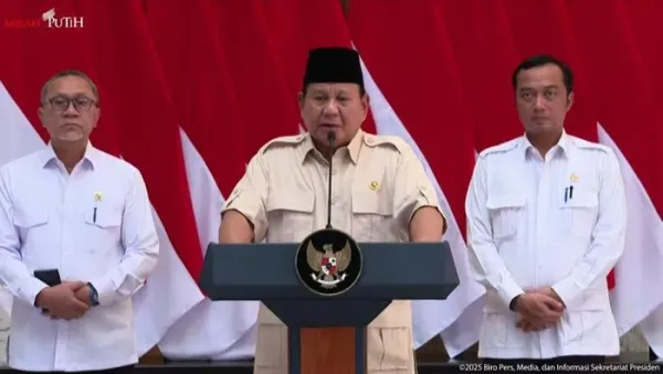 Presiden Prabowo Subianto (dok. YouTube Setpres)