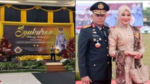 TAS MEWAH: Istri Kapolda Kalsel Irjen Pol Rosyanto Yudha Hermawan, Yenny Yudha tampil dengan mengenakan tas mewah harga puluhan juta dan perayaan ultah. Sosok Kapolda Kalsel pun disorot