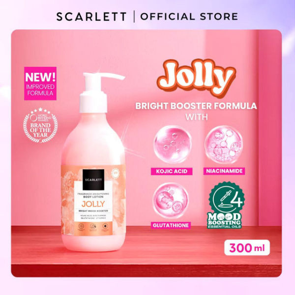 Scarlett Fragrance Brightening Body Lotion Bright Mood Booster Jolly. Sumber: Platform Shopee/@Scarlett Whitening Official Shop