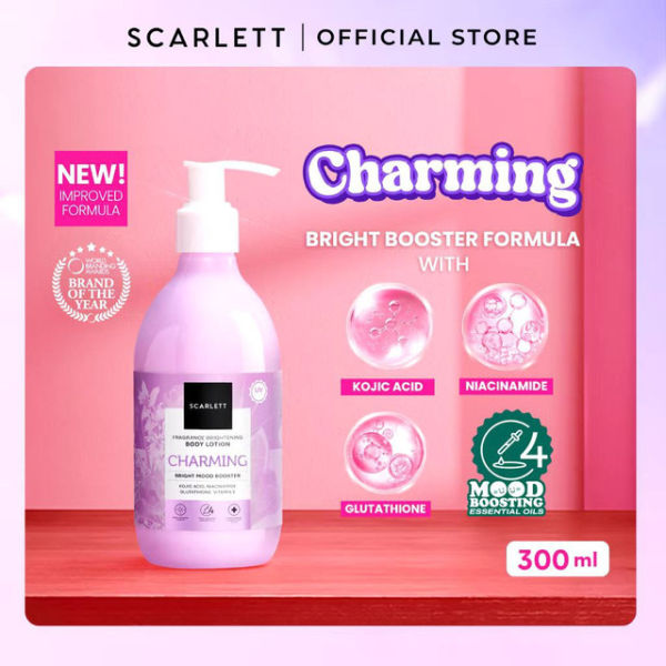  Scarlett Fragrance Brightening Body Lotion Charming. Sumber: Platform Shopee/@Scarlett Whitening Official Shop