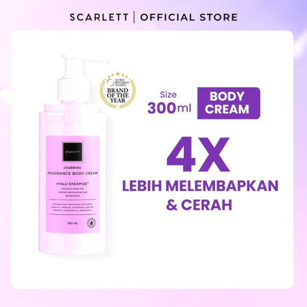 Scarlett Whitening Charming Fragrance Body Cream. Sumber: Platform Shopee/@Scarlett Whitening Official Shop