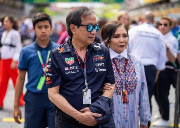 Thai businessman Chalerm Yoovidhya and his wife Daranee Yoovidhya attend the Formula One Austrian Grand Prix at the Red Bull race track in Spielberg, Austria on July 2, 2023. Photo by AFP