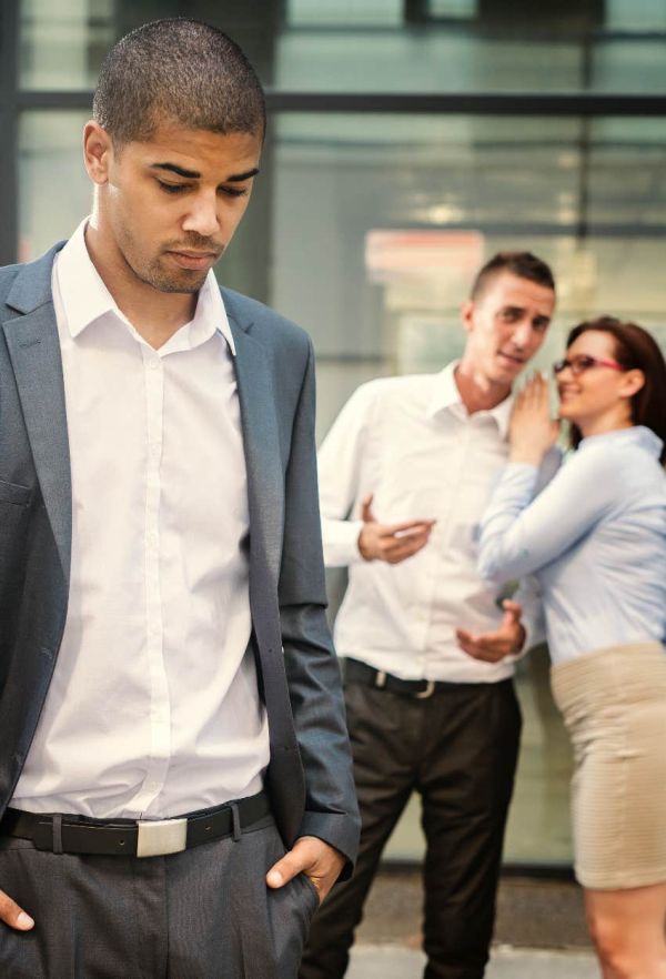 Man being ostracized at work