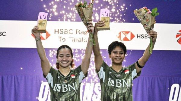 Ganda putri Indonesia, Rachel Allessya Rose/Meilysa Trias Puspitasari menjuarai Orleans Masters 2024 yang berlangsung di Palais des Sports, Orleans, Prancis, Minggu (17/3/2024).