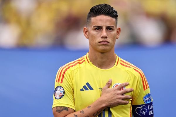 James before a Colombia game.