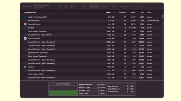 Viewing RAM information on a Mac