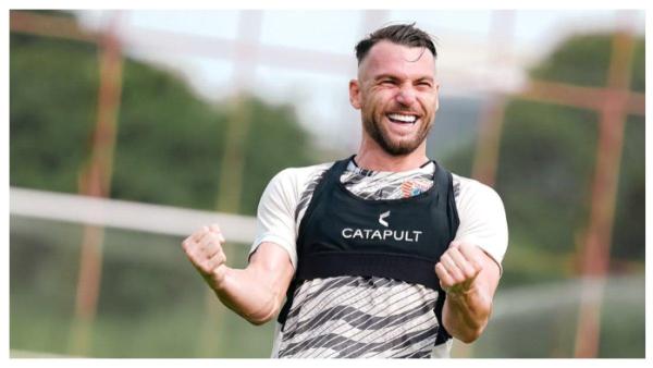 Potret Marco Simic saat menjalani sesi latihan dengan Persija Jakarta