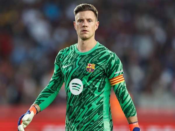 Barcelona goalkeeper Marc-Andre ter Stegen on August 12, 2024