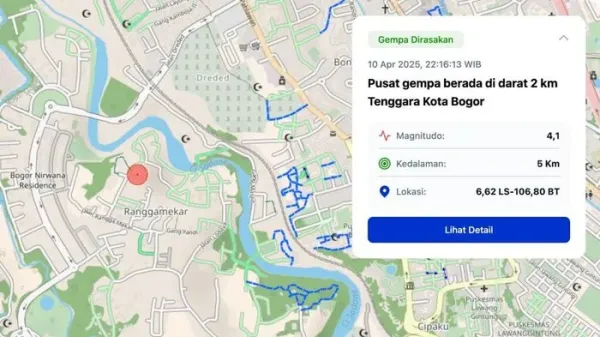 Titik gempa Bogor (dok. situs BMKG)