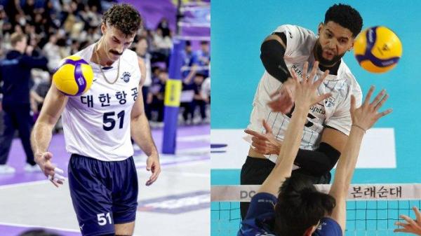 PEMAIN BARU JBP - Kyle Russell (kiri) dan Leonardo Leyva Martinez (kanan) merupakan 2 pemain anyar Jakarta Bhayangkara Presisi untuk final four Proliga 2025 yang mulai menggelar pertandingan 17 April mendatang.