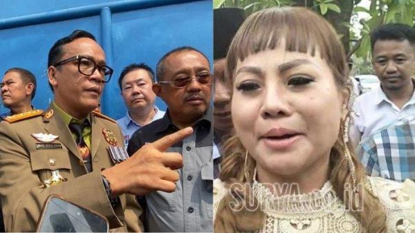TAHAN IJAZAH - Wakil Menteri Tenaga Kerja (Wamenaker) Noel bersama Wakil Walikota Surabaya, Armuji, sidak gudang UD Sentosa Seal di Margomulyo Permai, Kamis (16/4/2025). Jan Hwa Diana, pengusaha di Margomulyo, Surabaya, akan mencabut laporan terhadap Wakil Wali Kota Surabaya Armuji di Polda Jatim (kanan)
