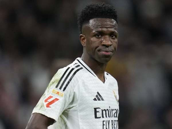 Real Madrid's Vinicius Junior on April 20, 2025