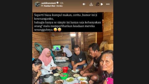SADDIL RAMDANI DI INDONESIA - Potret Saddil Ramdani tengah berkumpul bersama keluarga di Indonesia.
