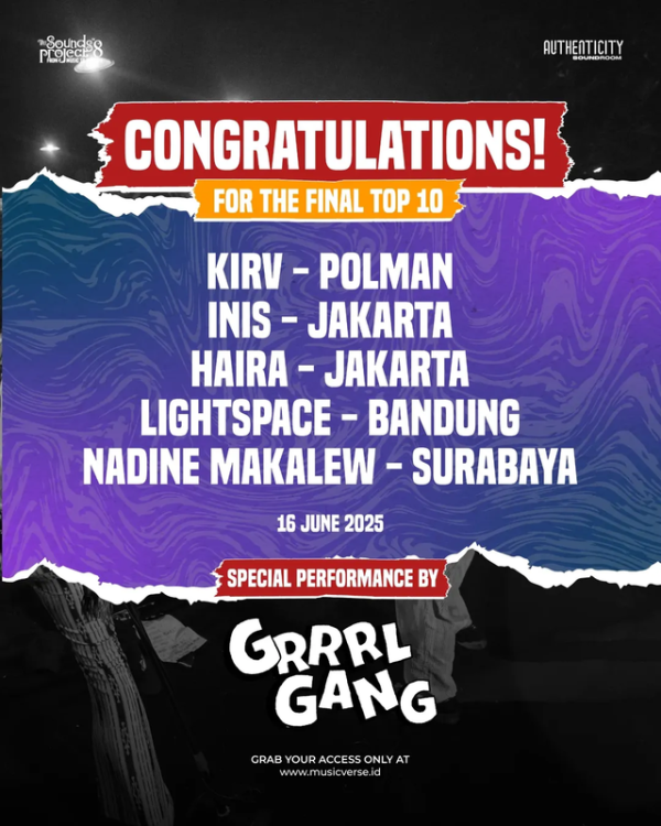 Top 10 Authenticity Soundroom yang berpeluang manggung bareng The Sounds Project Vol.8. Foto: Dok. Istimewa