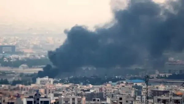 Smoke from an explosion in southwest Tehran billows, amid Israeli attacks on Iran, on June 16, 2025. (AFP)