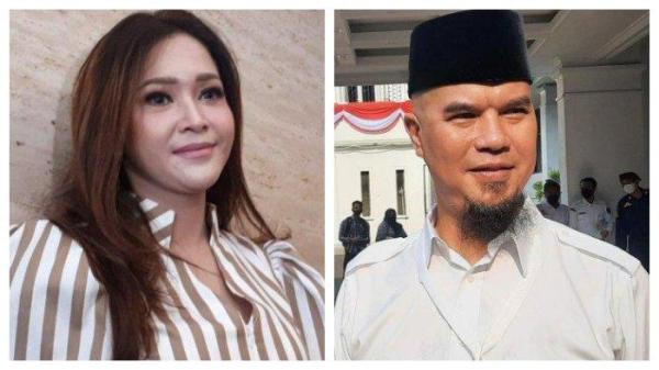 EKSPRESI MAIA-DHANI - Kolase foto: Maia Estianty saat ditemui dalam jumpa pers Indonesian Idol Junior 2018 di MNC Studios, Kebon Jeruk, Jakarta Barat, Selasa (28/8/2018) (kiri) dan Ahmad Dhani saat ditemui (kanan)