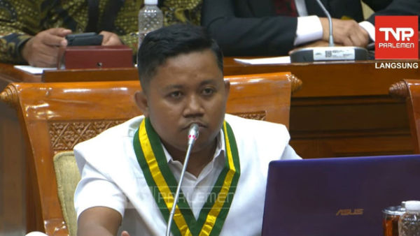 Rapat Komisi III dengan mahasiswa dan Pasca Sarjana Universitas Borobudur soal RUU KUHAP di Gedung DPR RI, Jakarta, Rabu (18/6/2025). Foto: YouTube/ TVR Parlemen