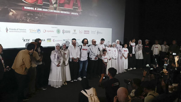 Konferensi pers film Hayya 3: Gaza, CGV Grand Indonesia, Jakarta Pusat, Minggu (8/6/2025). Foto: Giovanni/kumparan