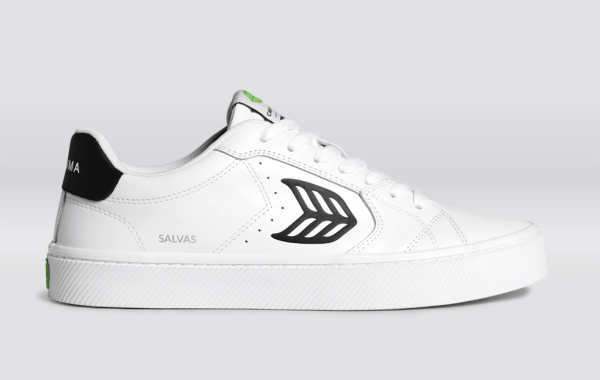 A white and black sneaker