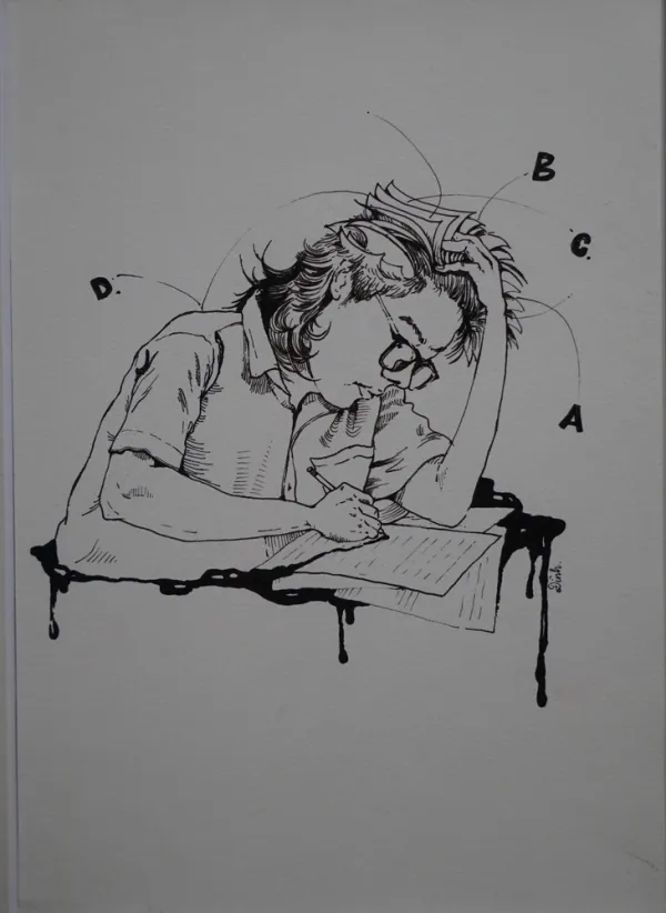 Ngắm những khoảnh khắc ‘kinh điển’ của sĩ tử mùa thi qua tranh - Ảnh 6. sĩ tử - Ảnh 6.