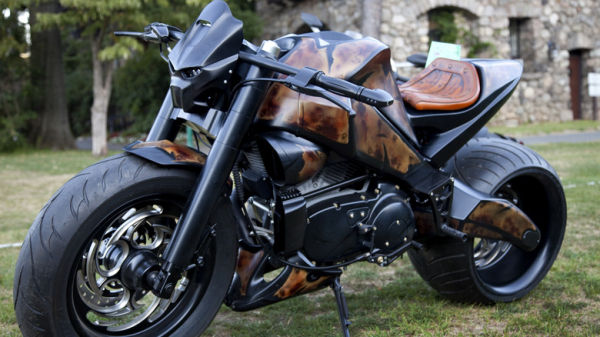 Custom Buell Motorcycle in the bike competition at the 