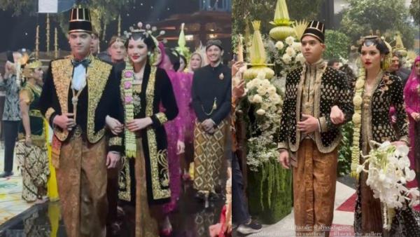 NGUNDUH MANTU AL - Potret acara ngunduh mantu Al Ghazali dan Alyssa Daguise yang digelar meriah pada Kamis (19/6) malam. 