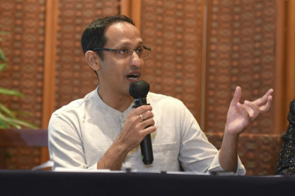 Konferensi pers Mantan Mendikbudristek Nadiem Makarim di The Darmawangsa Jakarta, Jakarta Selatan pada Selasa (10/6/2025). Foto: Dok. Istimewa