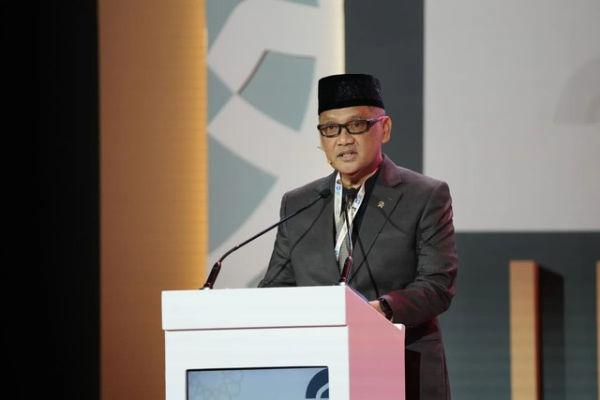 Kepala BP Haji Mochammad Irfan Yusuf saat menjadi pembicara dalam Forum Haji dan Umrah di Arab Saudi. Foto: ANTARA/HO-BP Haji