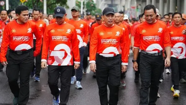 Kapolri bersama sejumlah pimpinan lembaga penegak hukum di Indonesia buka Bhayangkara Sport Day 2025 (dok.Polri)