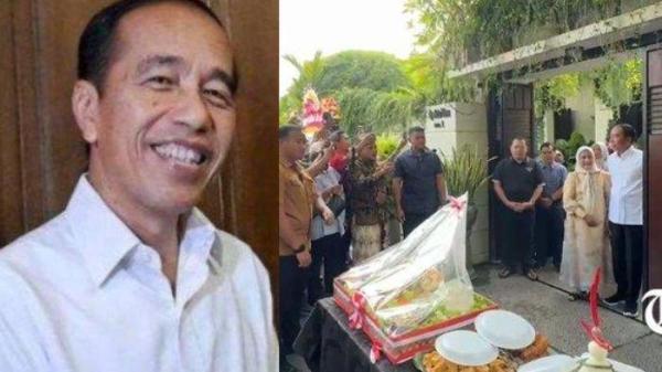 ULTAH JOKOWI - Joko Widodo (Jokowi) ulang tahun ke-64 pada hari ini, Sabtu (21/6/2025). Warga berbondong-bondong merayakannya dengan bawa tumpeng dan kue tart di kediaman sang Presiden Ke-7 RI di jalan Kutai Utara, Kelurahan Sumber, Kecamatan Banjarsari, Kota Solo. 