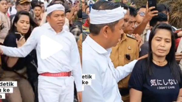 WANITA DATANG KE DEDI MULYADI - Sosok wanita yang datangi Dedi Mulyadi di Bogor, kalungnya disorot KDM