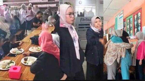 ACARA PERPISAHAN TK - Tangkap layar video 11 orang siswa TK di Bengkulu ngamuk karena dikucilkan imbas tidak ikut acara perpisahaan dan momen mereka akhirnya berdamai pada Kamis (12/6/2025).