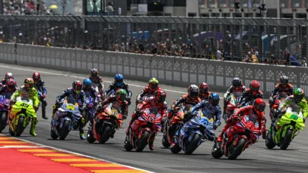 MOTOGP ARAGON 2025 - Marc Marquez memimpin balapan MotoGP Aragon 2025 di Sirkuit Aragon, pada 8 mei 2025. (Foto; Laman MotoGP).