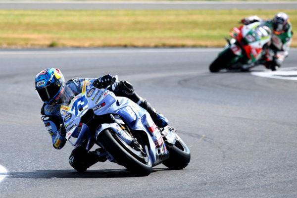Pebalap BK8 Gresini Racing MotoGP Alex Marquez saat balapan MotoGP Grand Prix Inggris di Sirkuit Silverstone, Silverstone, Inggris, Minggu (25/5/2025). Foto: Andrew Boyers/REUTERS