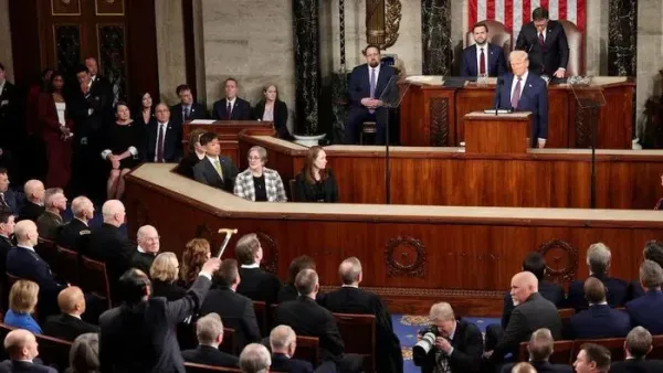 U.S. Rep. Al Green (D-TX) interrupts President Trumps speech. REUTERS/Kevin Lamarque Purchase Licensing Rights