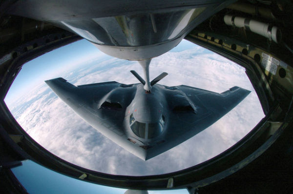 Pesawat Amerika B-2 Spirit. Foto: AFP