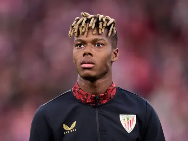 Athletic Bilbao's Nico Williams pictured on March 13, 2025